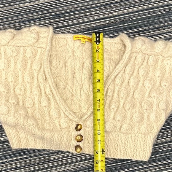 Catherine Malandrino Baby Alpaca Knit Bolero Shrug Chunky Sweater Size US S - Picture 6 of 9